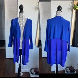 Edmonton Canadian Brand Workhall Royal Blue Cardigan Duster. Medium